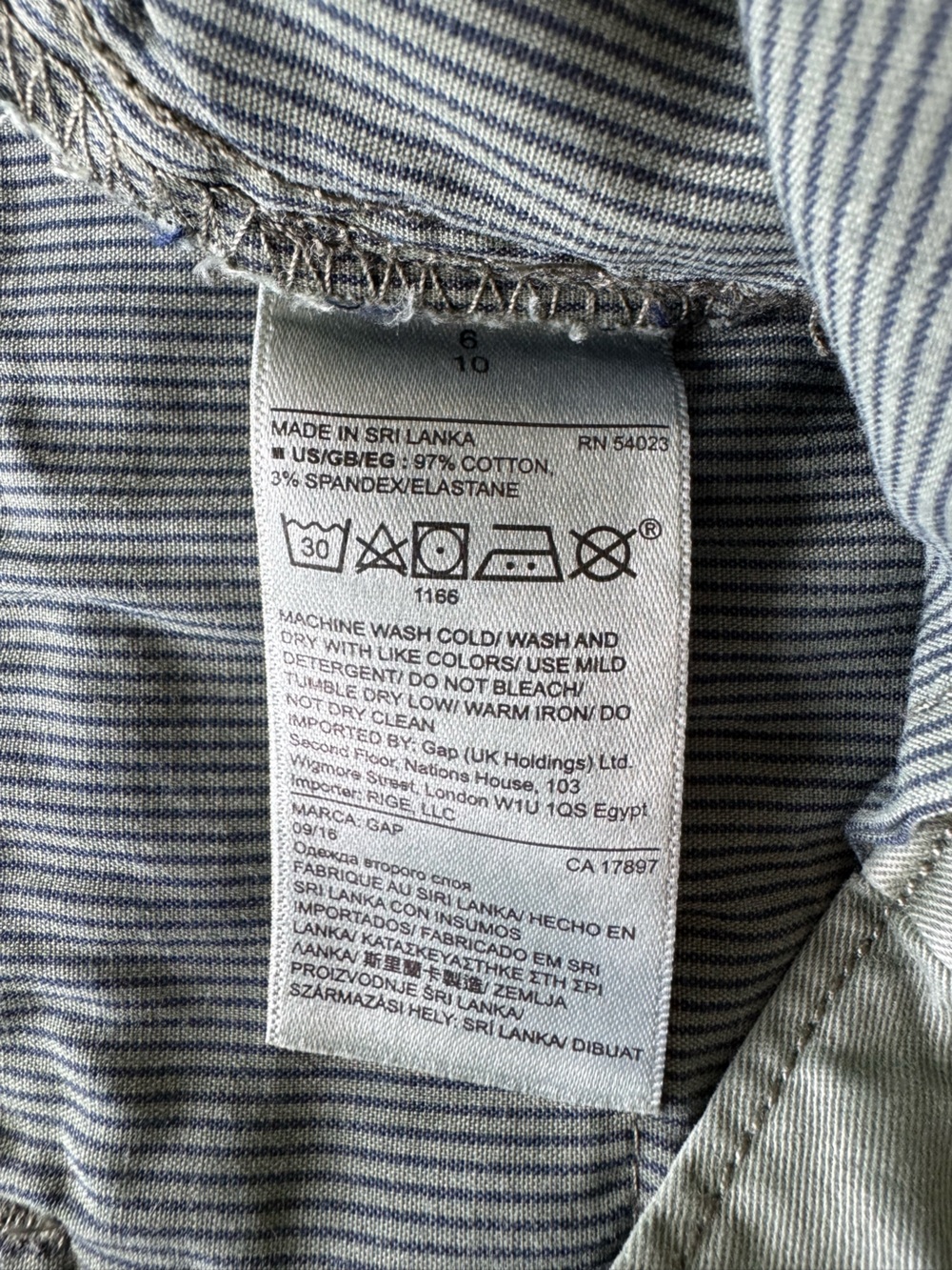 GAP Sage Green Girlfriend Chino Khakis Cotton Pants Size 6 New - Picture 8 of 13